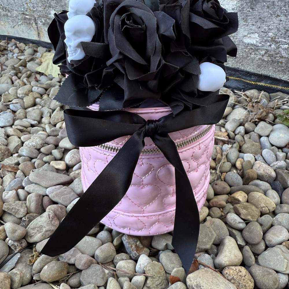 Dolls Kill Pink and Black Quilted Shoulder Bag